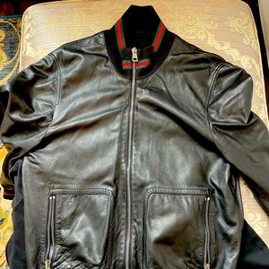 100% AUTHENTIC GUCCI LEATHER JACKET SIZE 52
